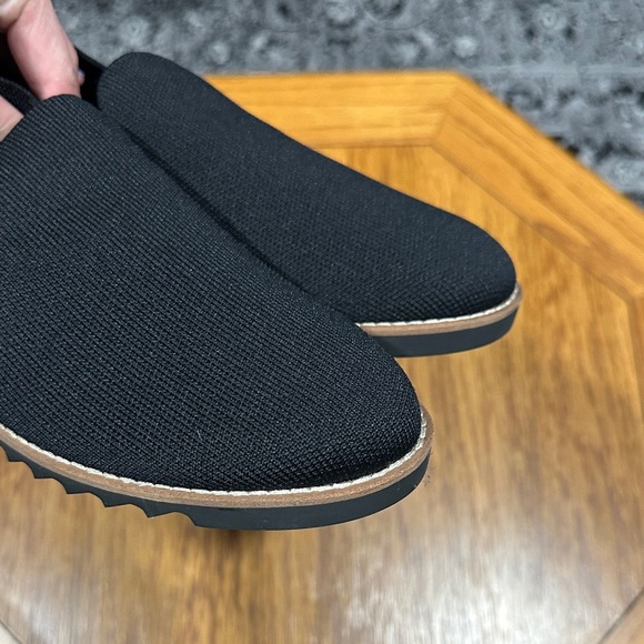 *EILEEN FISHER* Black Embrace Recycled Stretch Knit Slip-On Loafers Size 9.5 main image 4